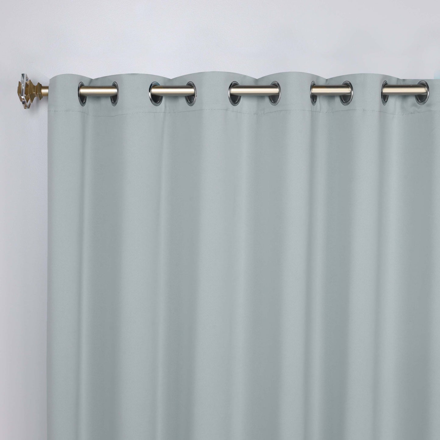 Classic Modern Solid Room Darkening Blackout Curtain Panels. Set of 2