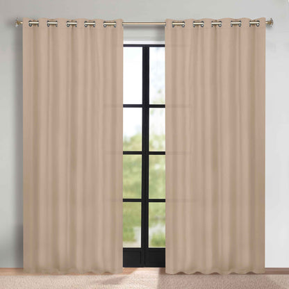 Classic Modern Solid Room Darkening Blackout Curtain Panels. Set of 2