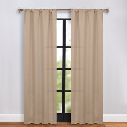 Solid Room Darkening Rod Pocket Blackout Curtain Panels. Set of 2