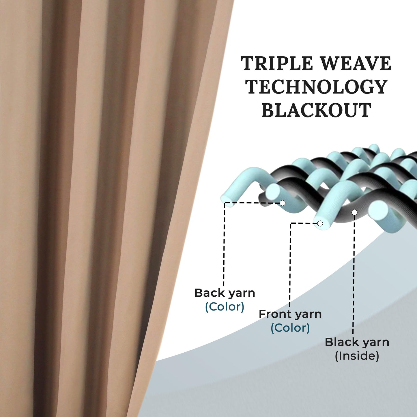 Solid Machine Washable Room Darkening Blackout Curtains. Set of 2