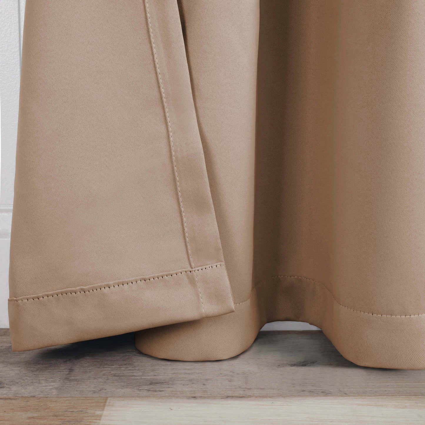 Solid Room Darkening Blackout Curtain Panels. Back Tabs. Set of 2