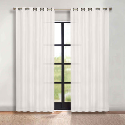 Classic Modern Solid Room Darkening Blackout Curtain Panels. Set of 2