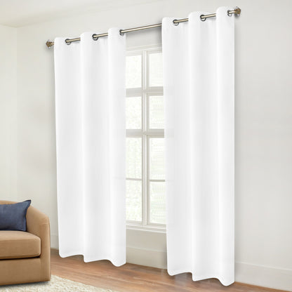 Classic Modern Solid Room Darkening Blackout Curtain Panels. Set of 2
