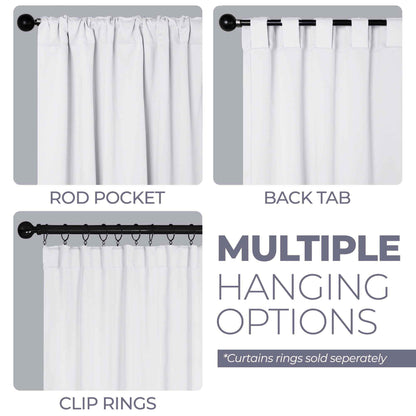 Solid Room Darkening Blackout Curtain Panels. Back Tabs. Set of 2