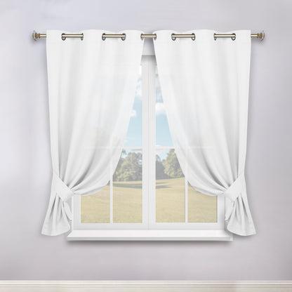 Classic Modern Solid Room Darkening Blackout Curtain Panels. Set of 2