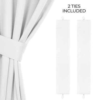 Classic Modern Solid Room Darkening Blackout Curtain Panels. Set of 2