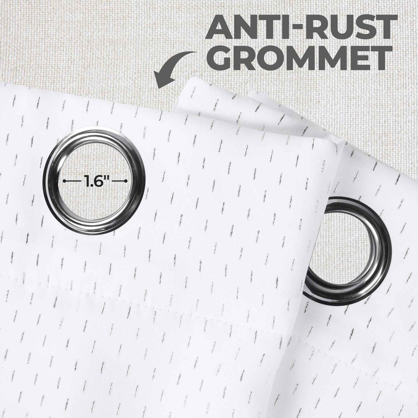 Modern Shimmer Washable Room Darkening Blackout Curtains. Set of 2
