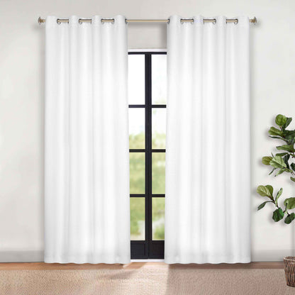 Modern Shimmer Washable Room Darkening Blackout Curtains. Set of 2