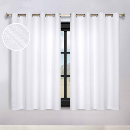 Modern Shimmer Washable Room Darkening Blackout Curtains. Set of 2