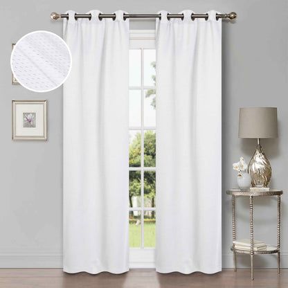 Modern Shimmer Washable Room Darkening Blackout Curtains. Set of 2