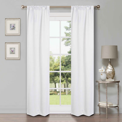 Modern Shimmer Washable Room Darkening Blackout Curtains. Set of 2