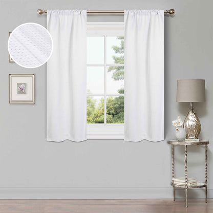 Modern Shimmer Washable Room Darkening Blackout Curtains. Set of 2