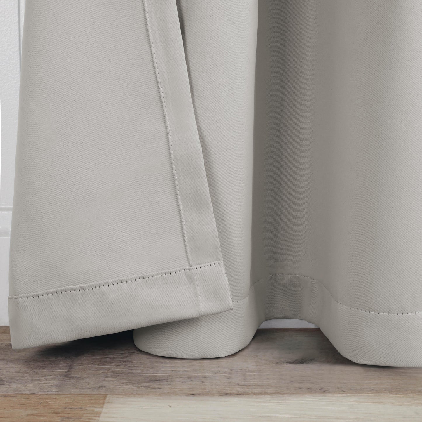 Solid Machine Washable Room Darkening Blackout Curtains. Set of 2