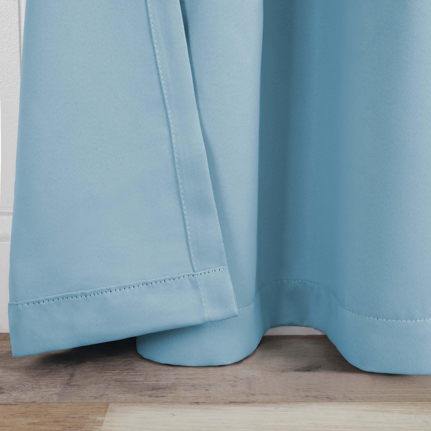 Solid Machine Washable Room Darkening Blackout Curtains. Set of 2