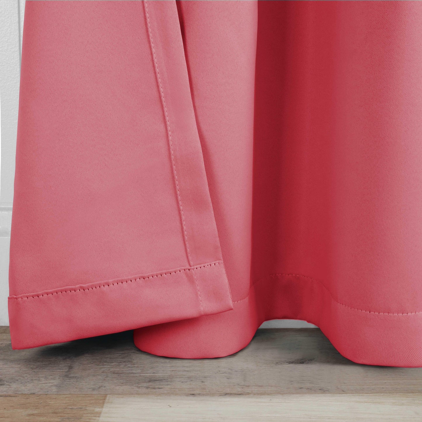 Solid Machine Washable Room Darkening Blackout Curtains. Set of 2