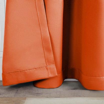 Solid Machine Washable Room Darkening Blackout Curtains. Set of 2