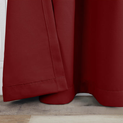 Solid Machine Washable Room Darkening Blackout Curtains. Set of 2