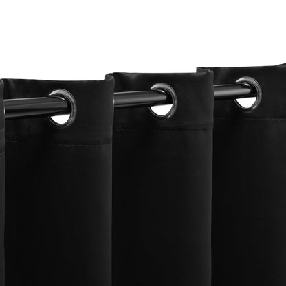 Solid Machine Washable Room Darkening Blackout Curtains. Set of 2