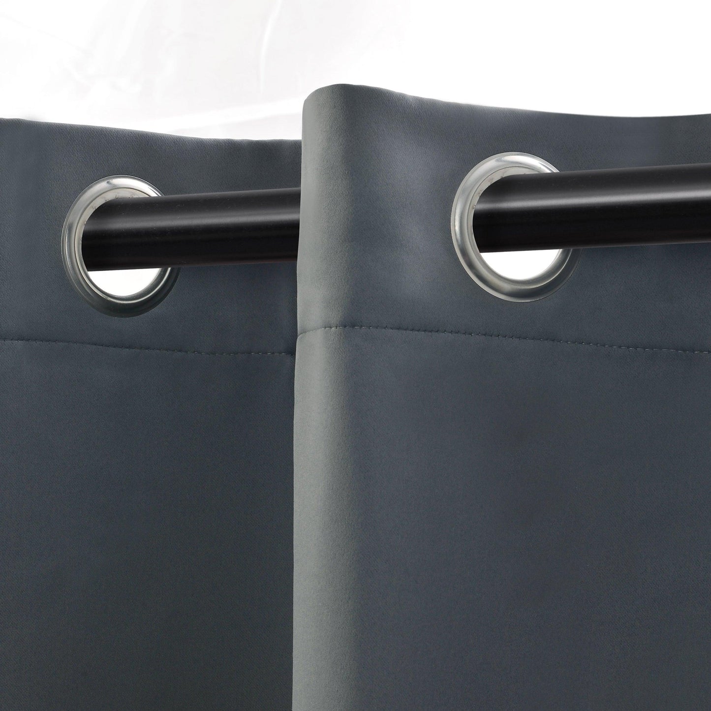 Solid Machine Washable Room Darkening Blackout Curtains. Set of 2