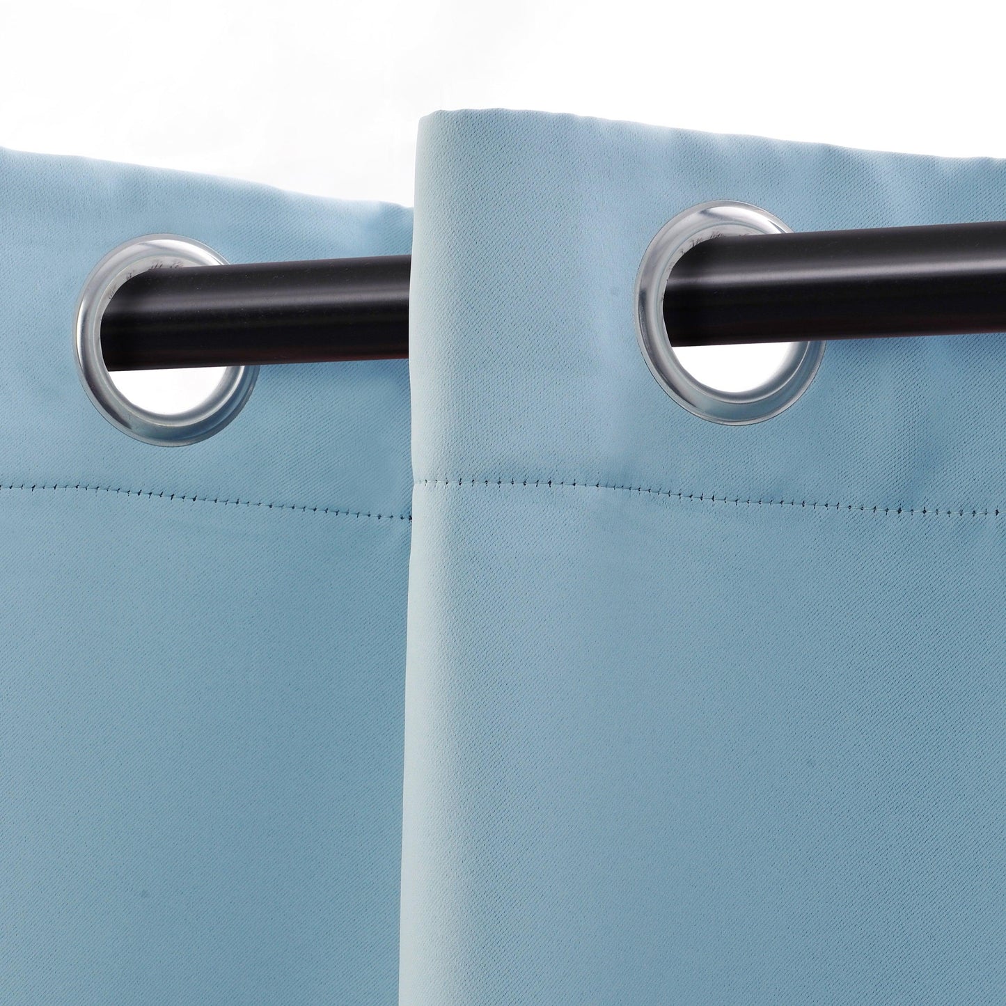 Solid Machine Washable Room Darkening Blackout Curtains. Set of 2