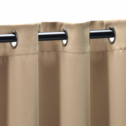 Solid Machine Washable Room Darkening Blackout Curtains. Set of 2