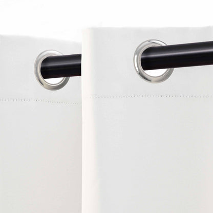 Solid Machine Washable Room Darkening Blackout Curtains. Set of 2