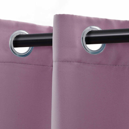 Solid Machine Washable Room Darkening Blackout Curtains. Set of 2