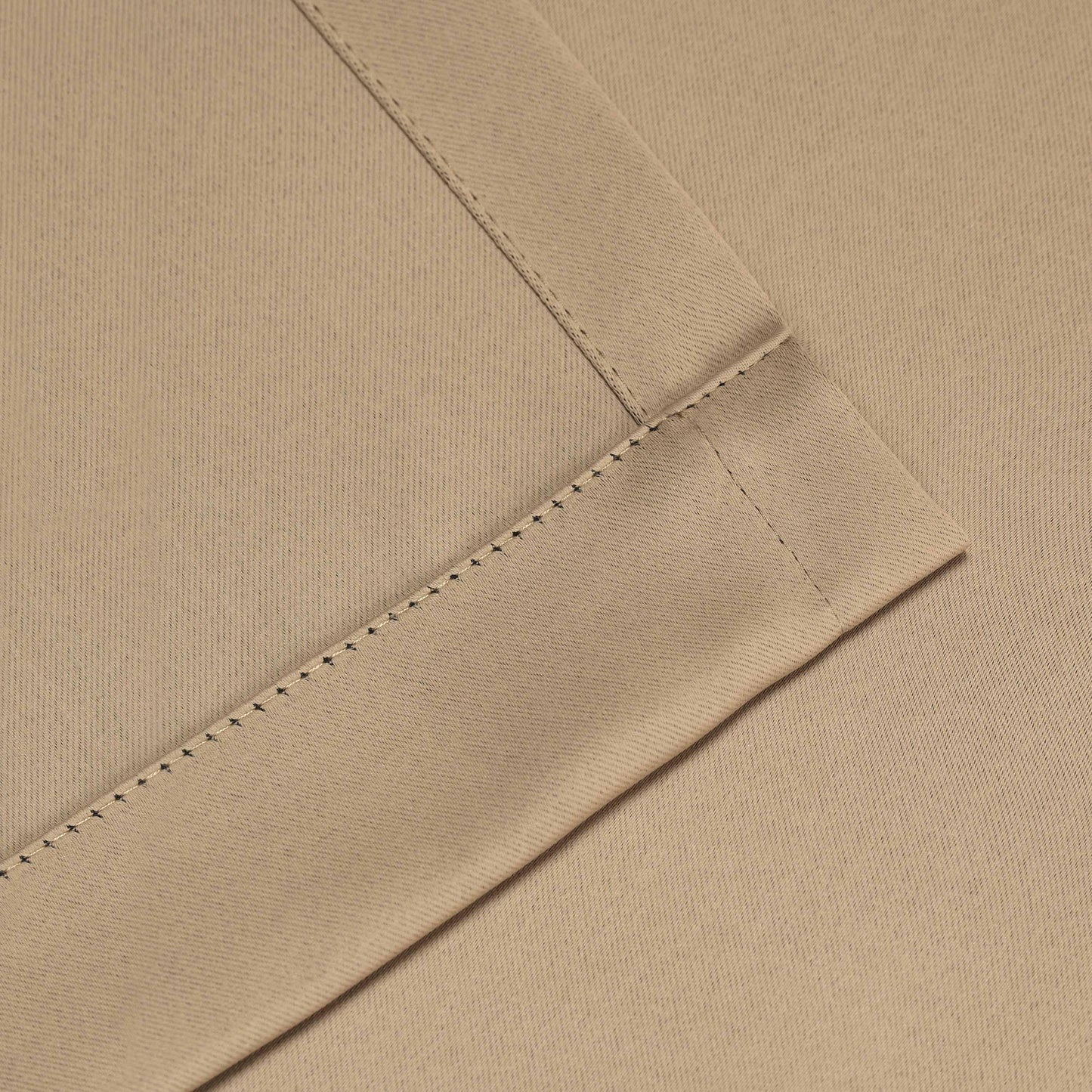 Solid Machine Washable Room Darkening Blackout Curtains. Set of 2