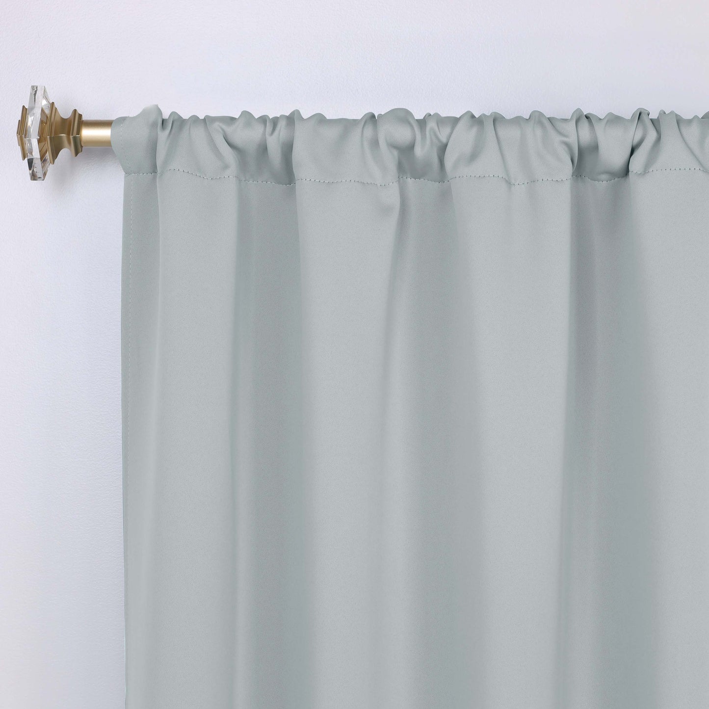 Solid Room Darkening Rod Pocket Blackout Curtain Panels. Set of 2