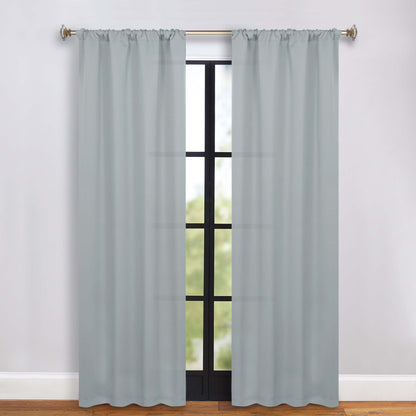 Solid Room Darkening Rod Pocket Blackout Curtain Panels. Set of 2