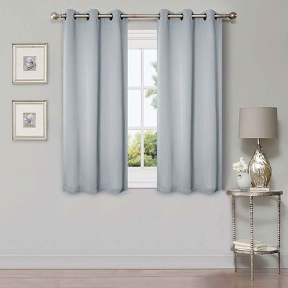 Classic Modern Solid Room Darkening Blackout Curtain Panels. Set of 2