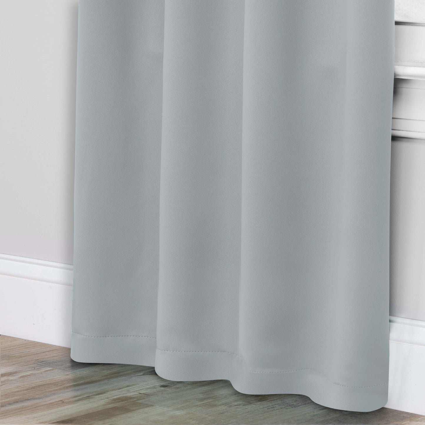 Solid Room Darkening Rod Pocket Blackout Curtain Panels. Set of 2