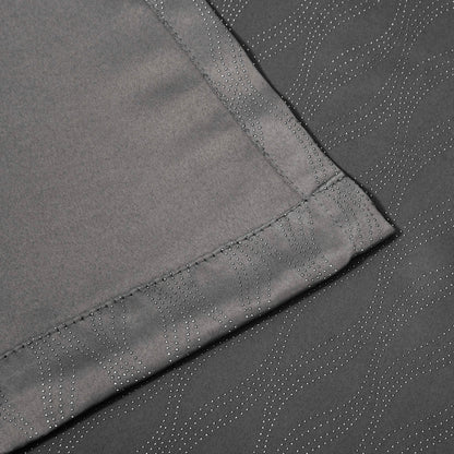 Zuri Textured Waves Room Darkening Blackout Curtains. Set of 2