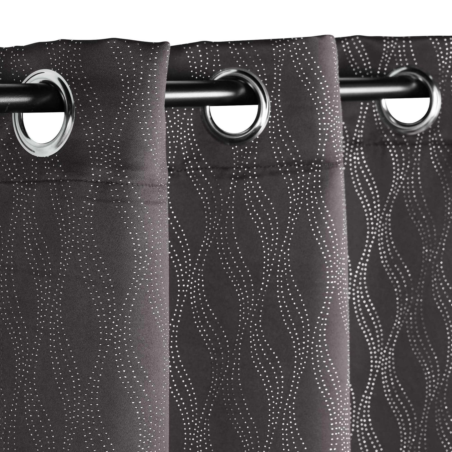 Zuri Textured Waves Room Darkening Blackout Curtains. Set of 2