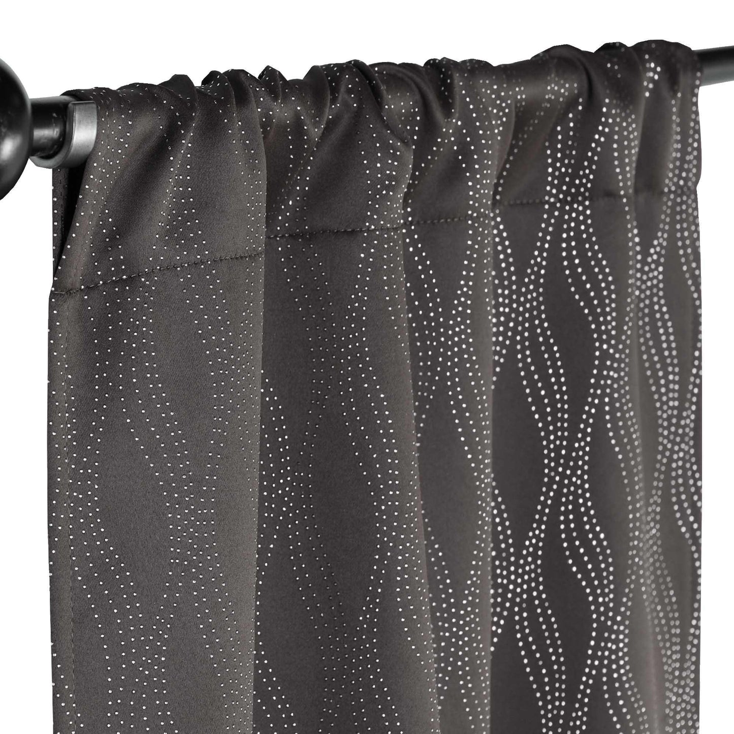Zuri Textured Waves Room Darkening Blackout Curtains. Set of 2