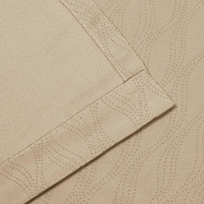 Zuri Textured Waves Room Darkening Blackout Curtains. Set of 2
