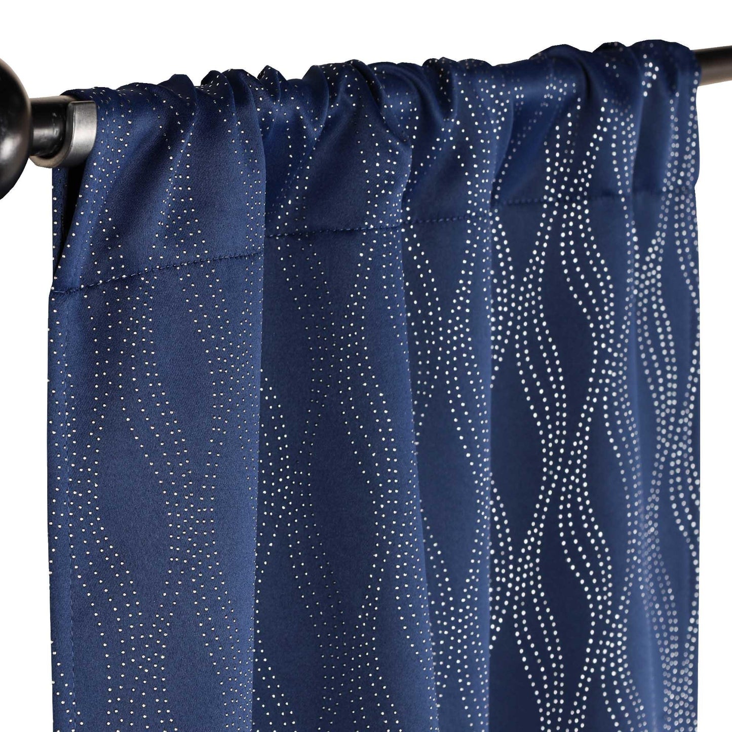 Zuri Textured Waves Room Darkening Blackout Curtains. Set of 2