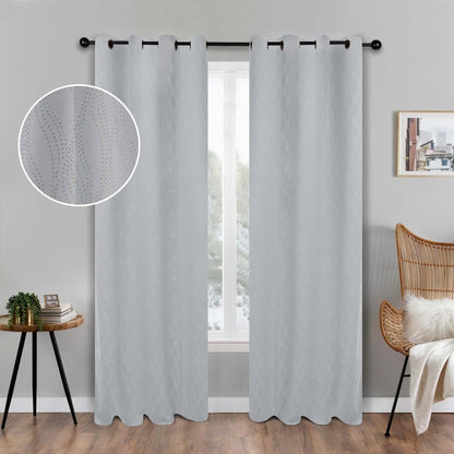 Zuri Textured Waves Room Darkening Blackout Curtains. Set of 2