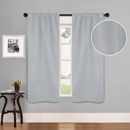 Zuri Textured Waves Room Darkening Blackout Curtains. Set of 2