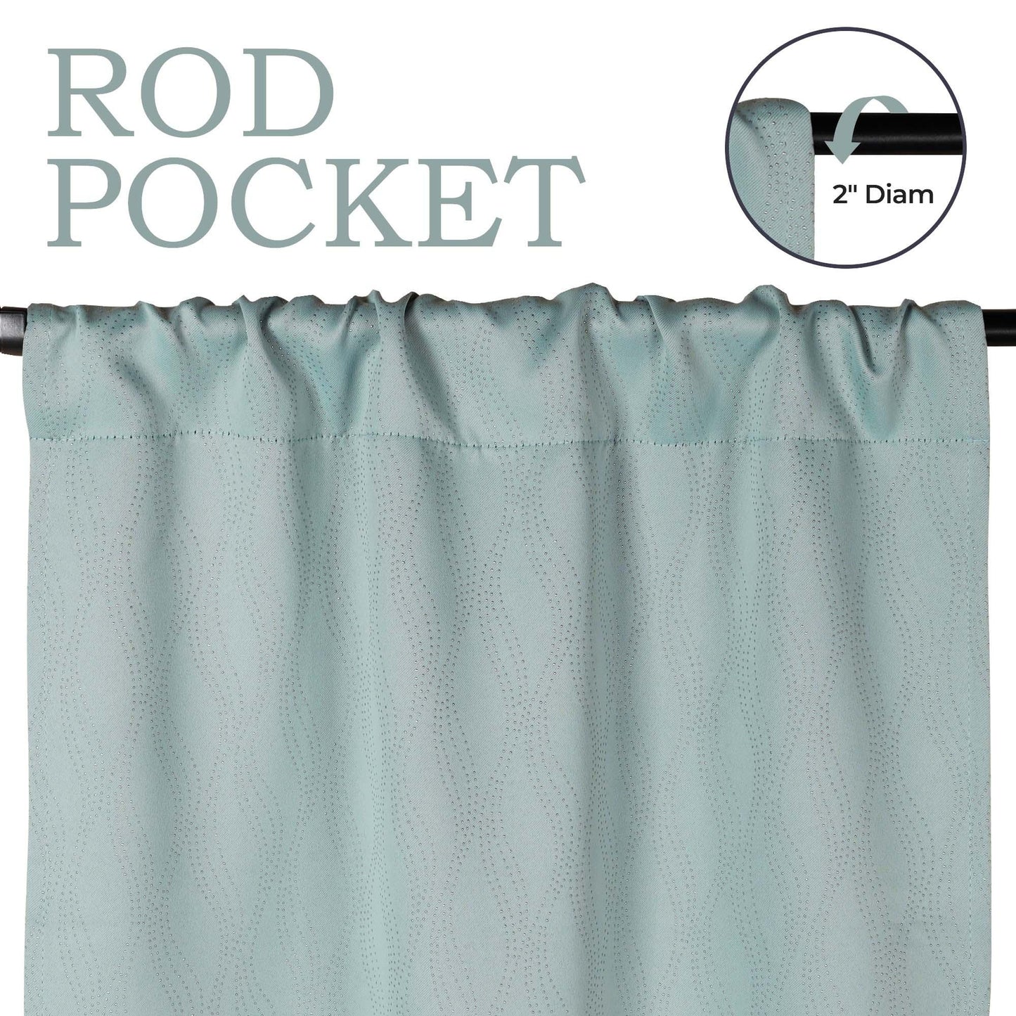 Zuri Textured Waves Room Darkening Blackout Curtains. Set of 2