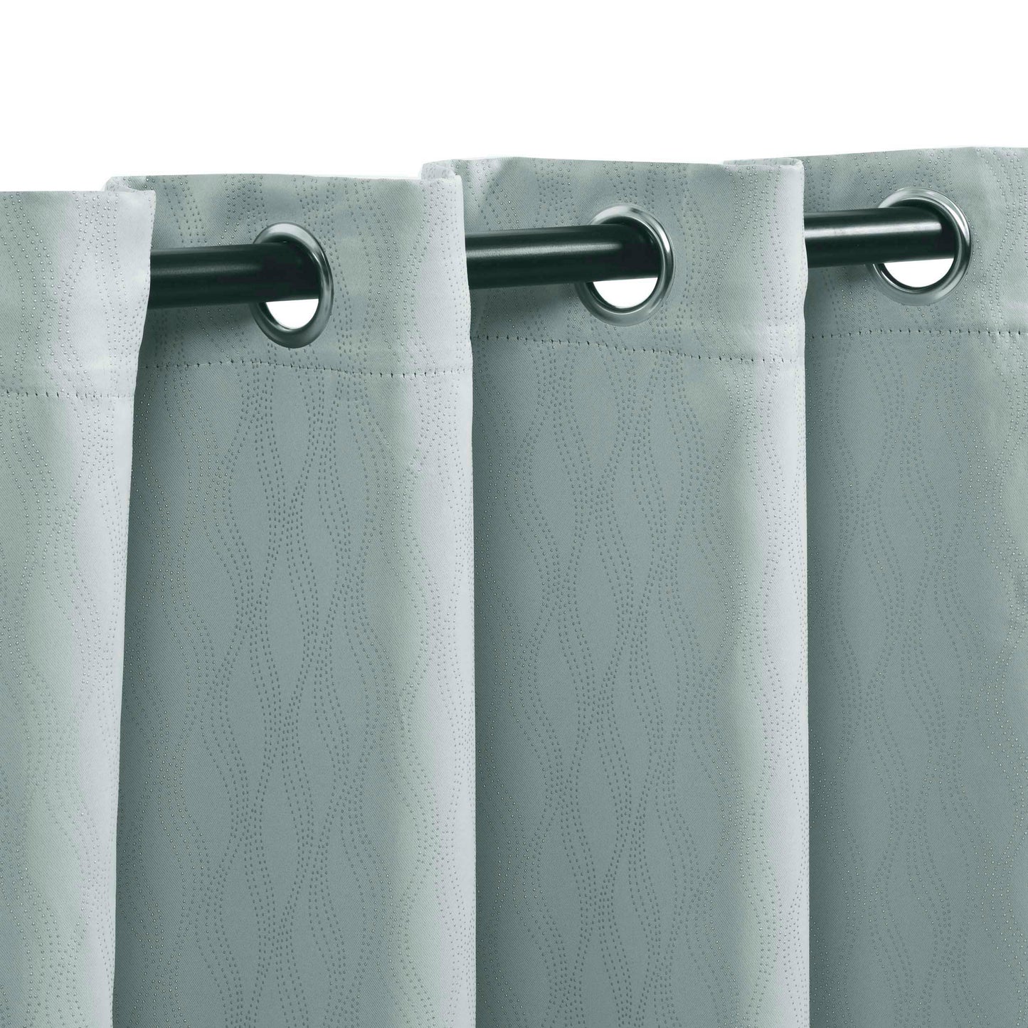 Zuri Textured Waves Room Darkening Blackout Curtains. Set of 2