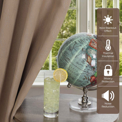 Zuri Textured Waves Room Darkening Blackout Curtains. Set of 2