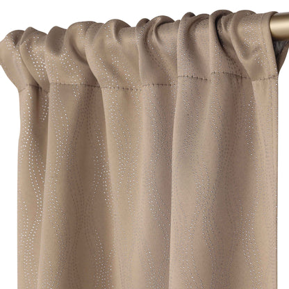 Zuri Textured Waves Room Darkening Blackout Curtains. Set of 2