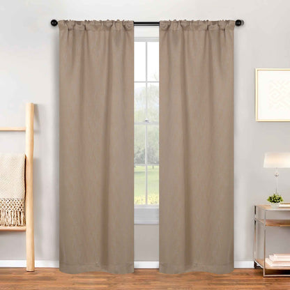 Zuri Textured Waves Room Darkening Blackout Curtains. Set of 2