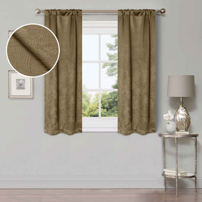 Waverly Geometric Washable Room Darkening Blackout Curtains. Set of 2