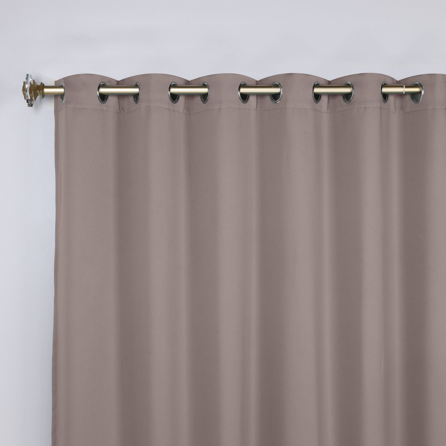 Classic Modern Solid Room Darkening Blackout Curtain Panels. Set of 2