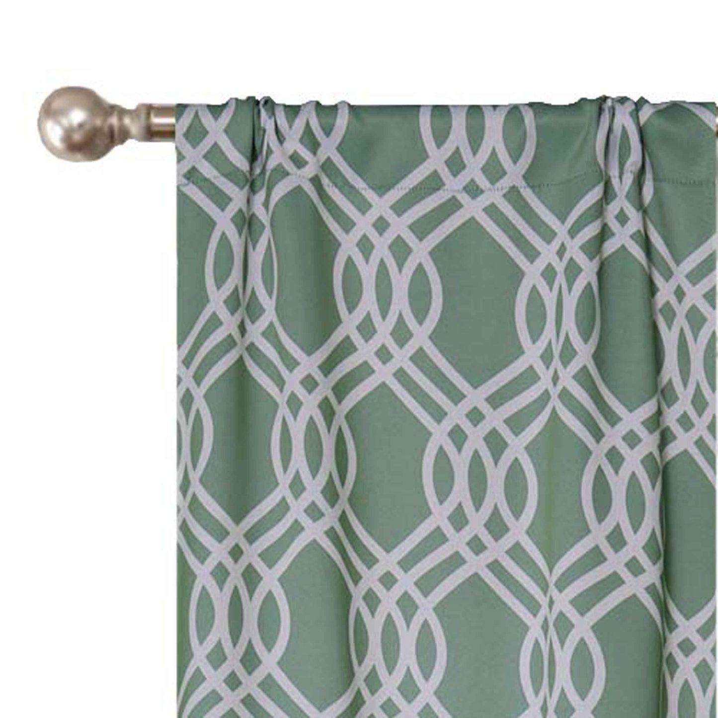 Ribbon Trellis Washable Room Darkening Blackout Curtains. Set of 2