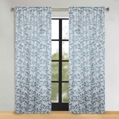 Leaves Room Darkening Back Tabs Blackout Curtain Panels. Set of 2