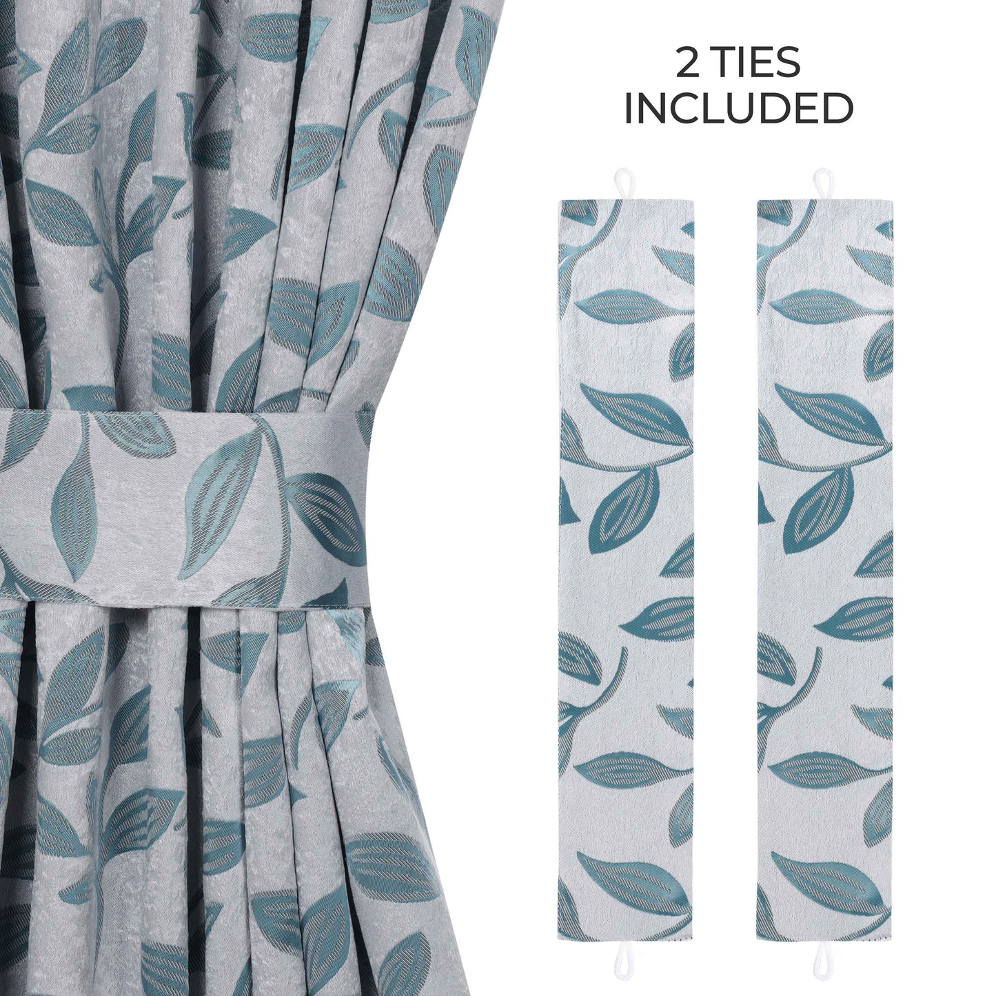 Leaves Room Darkening Washable Blackout Curtain Panels. Set of 2