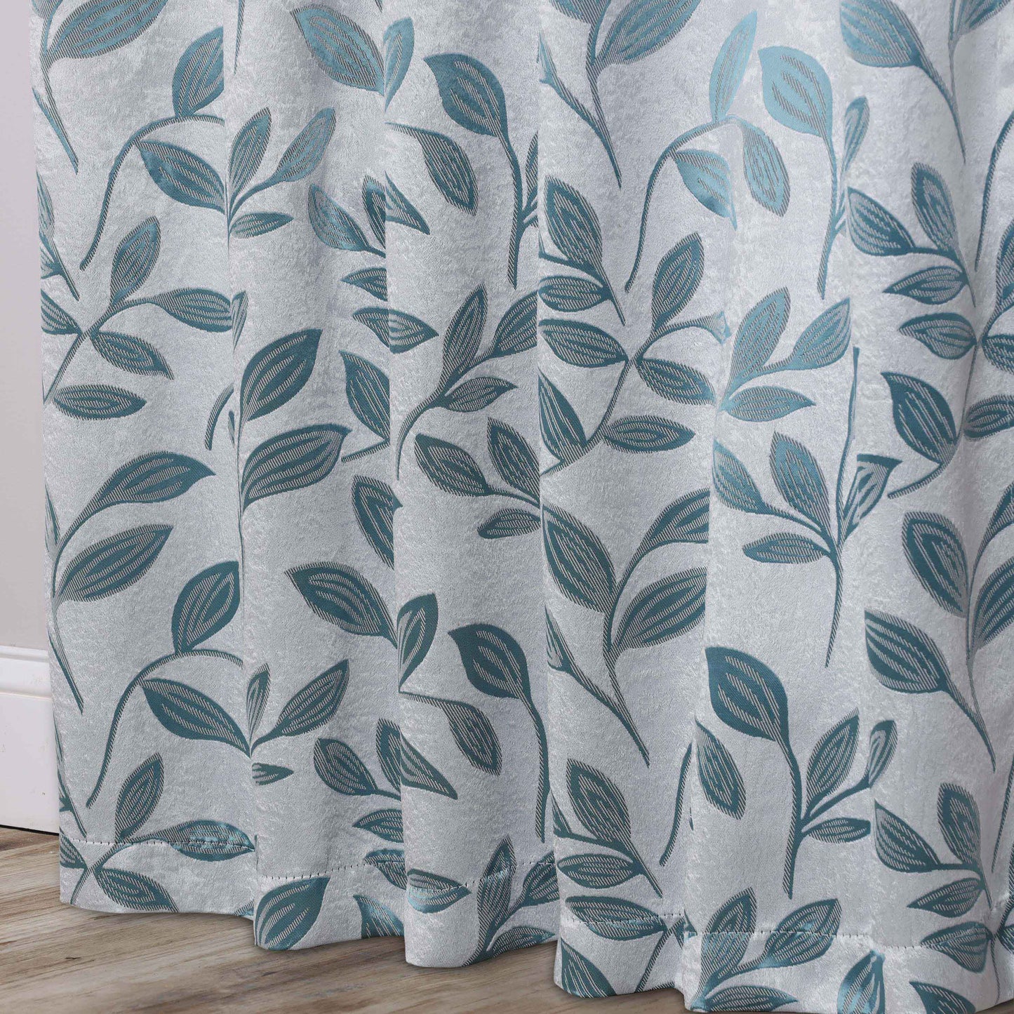 Leaves Room Darkening Washable Blackout Curtain Panels. Set of 2